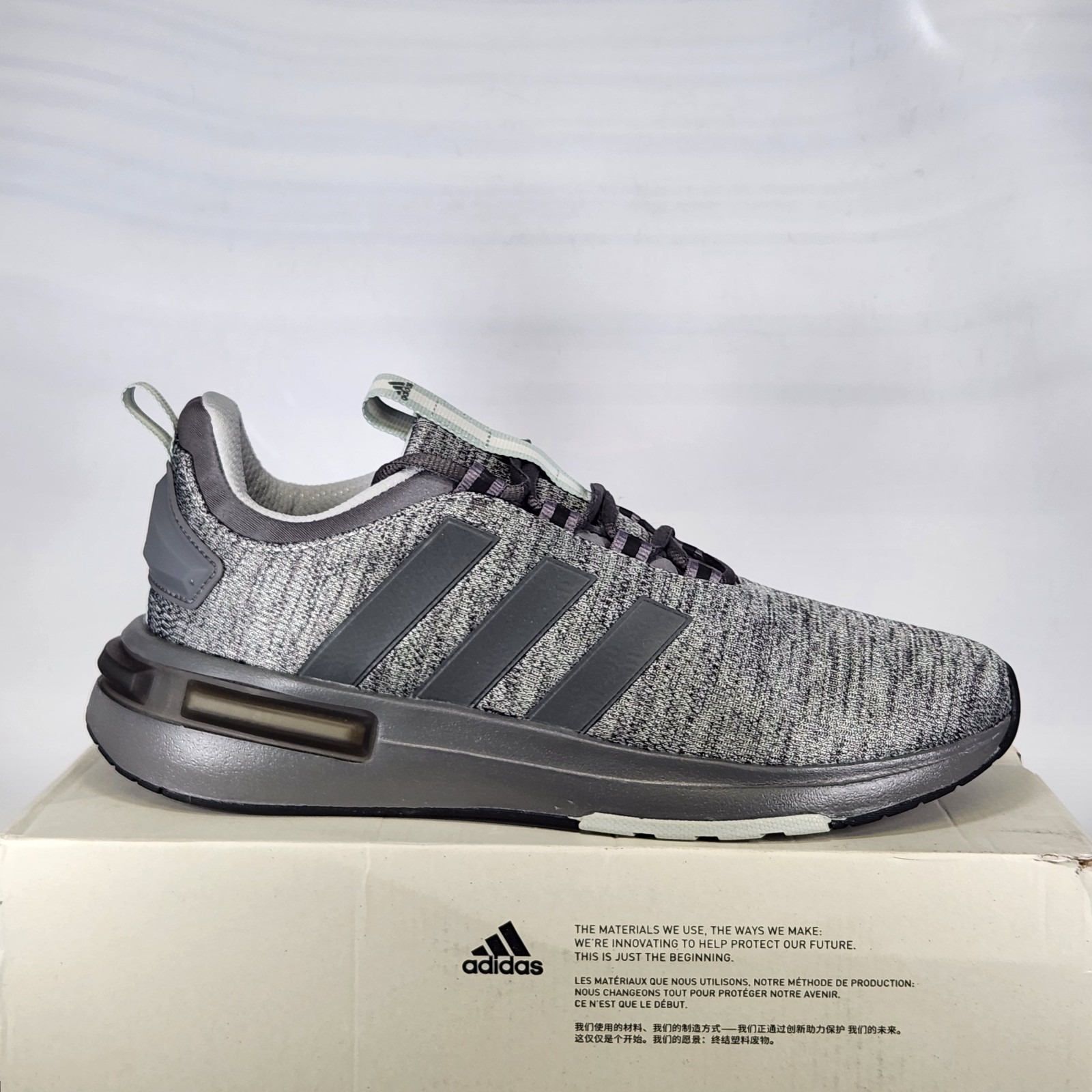 Adidas Racer Tr23 Sneakers Mens Size 10.5 Grey Running Shoes Jh7036